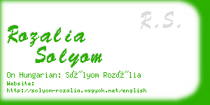 rozalia solyom business card