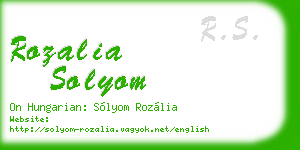 rozalia solyom business card